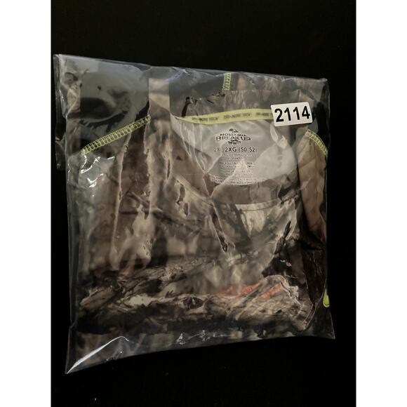 Mossy Oak Break-Up Performance Shirt Men's 2XL Brown Camo Dri-More Tech Hunting - Picture 11 of 11